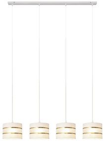 Lustră pe cablu HELEN 4xE27/15W/230V albă/aurie