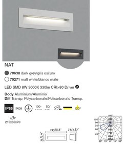 Spot LED incastrabil de exterior NAT alb