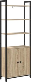 vidaXL Dulap pentru cărți Stejar Sonoma 60 x 24 x 161 cm Lemn compozit
