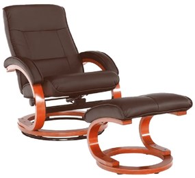 Scaun relaxant reglabil, maro închis, RYAN