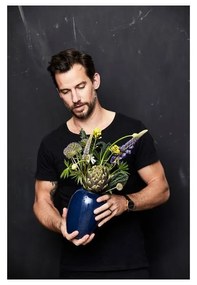 Vază albastru-închis din gresie (înălțime 20 cm) Gastro Blue – Bitz