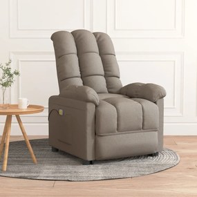 289814 vidaXL Scaun de masaj, taupe, țesătură
