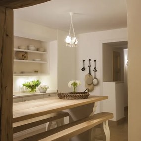 Lustră pe lanț Brilagi QUEEN 2xE14/40W/230V fag/crem