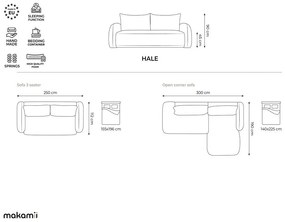 Colțar verde închis extensibil (cu colț pe partea stângă/cu șezlong) Hale – Makamii