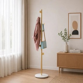 Cuier din metal ,culoare gold-alb,170x32 cm