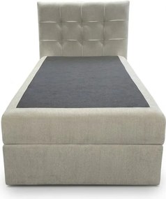 Pat tapițat boxspring DIRELIS VIBE 90x200 cm cremova Saltea: Saltea cu arcuri Bonell