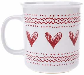 Cană ceramică de Crăciun Christmas heart I alb ,710 ml