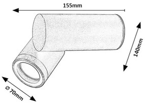 Aplică de exterior Rabalux 77110 ENOL 1xGU10/35W/230V IP44