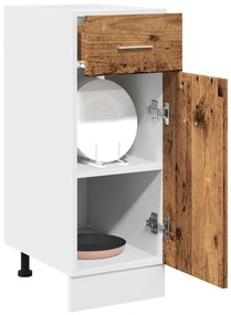 vidaXL Dulap inferior cu sertar “Lyon” lemn vechi 30x46x81,5cm