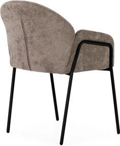 Set de scaune de sufragerie piersică 2 buc. tapițat Aslin – MOME