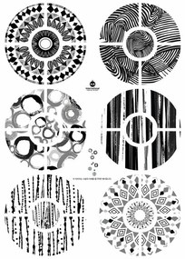 Autocolant Ambiance Grey And Black Circles