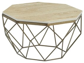 Masuta de cafea rotunda, Travertin, Bej, DIAMOND 70cm