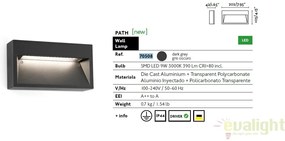 Aplica LED de exterior IP44 iluminat ambiental PATH gri