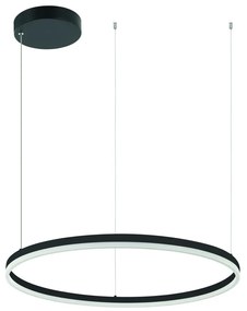Lustra LED design modern circular ROTUNDA 80cm, negru mat