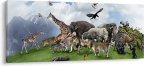 Tablou - Animale pe insulă (120x50 cm)