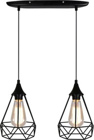 Candellux Graf lampă suspendată 2x60 W negru 32-62895