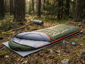 Sac de dormit 2în1 SNOORA 210x75 cm, verde