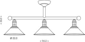 BRILAGI - Lustră pe tijă FORGE 3xE27/60W/230V patină/cupru