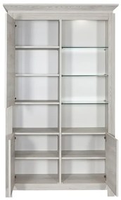 Vitrina Casablanca Loft Cu 3 Usi Gri Antic, 118 Cm