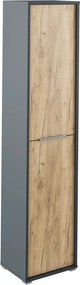 Dulap RIOMA NEW TYPE 06, gri grafit/stejar artisan, DTD laminat, cu 2