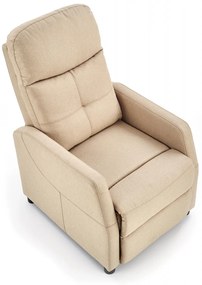 Fotoliu recliner Felipe stofa bej H103 cm