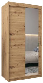Dulap de haine 100 cm Toki 2 (stejar artisan + stejar artisan). 1064967
