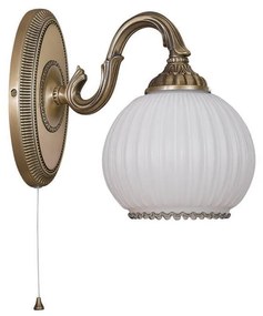 Aplica de perete clasic design italian din alama, sticla 9200 RA-A. 9200/1