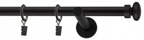 Galerie SIMPLA PRINDERE PERETE PICIOR UNIVERSAL 19 mm FLAT NEGRU (Alege marime: 200 cm)