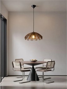 Lustra suspendata stil natural ratan maro FLARE