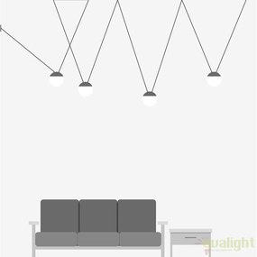 Lustra cu 4 pendule design modern MINE SPACE Grey 28376-4L