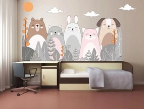 Autocolant de perete cu un motiv de animale drăguțe 120 x 240 cm