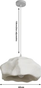BRILAGI - Lustră pe cablu WABI SABI 1xE27/60W/230V Ø 42 cm albă