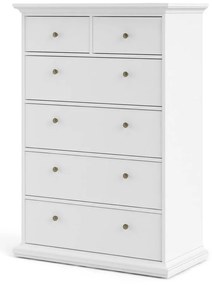 Comodă albă înaltă 96x140 cm Paris – Tvilum