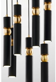 Lustră pe cablu Jupiter 2015 ALAS 7xGU10/10W/230V negru/auriu