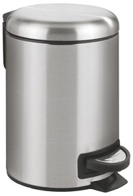 Coș de gunoi din oțel inoxidabil LEMAN, Easy Close, 3 l, WENKO, argintiu