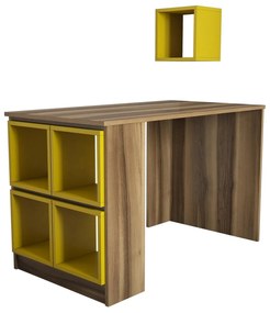 Masă PC Babar (Nuc + Galben). 1088232
