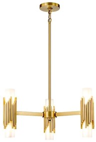 Elstead MARVELE6-AB-OPAL - Lustra pe tijă MARVELE, 6xE14/40W/230V, aurie