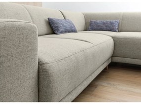 Colțar bej extensibil/cu spațiu de depozitare (cu colț pe partea dreaptă/în formă de ”L”) Classy Sophie – Miuform