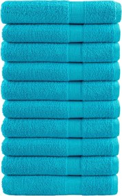 vidaXL Prosoape de saună premium SOLUND 10buc. turcoaz 80x200cm 600gsm