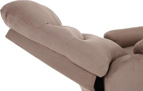 Fotoliu de masaj, reglabil, material textil grej TAUPE, LAMBERT