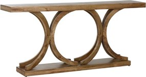 Consolă natur din lemn de mango cu design circular, „Moon"