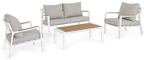 Set 4 piese pentru exterior design modern Ernst alb