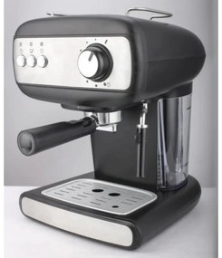 Espressoare Crown CEM-1525, 850W, 15 bar, 1.2 l, Încălzire cești, Abur, Rezervor mobil, Disc cremă, Negru