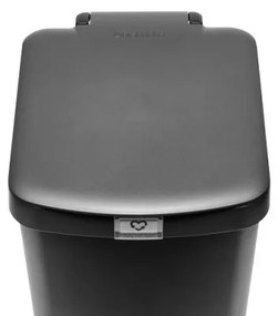 Coș cu pedală Brabantia StepUp 1008482, 25 L, Materiale ecologice, Deschidere mare, Gri închis