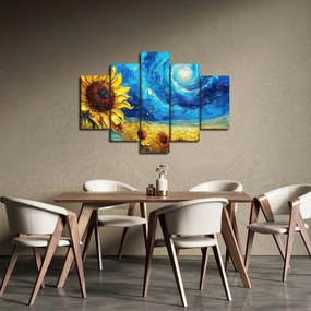 Tablou - Pictura floarea-soarelui (150x105 cm)