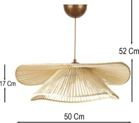 Lampă suspendată pe cablu DUVELA 1xE27/40W/230V bej