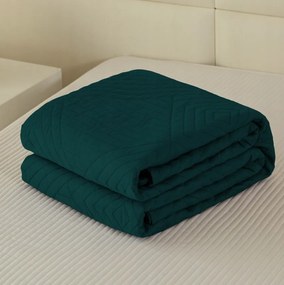 Cuvertura de pat CALDERA, petrol. Dimensiune: 200 x 220 cm