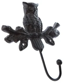 Umeraș din fontă Owl negru, 15 x 15 cm