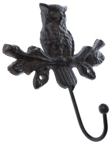 Umeraș din fontă Owl negru, 15 x 15 cm