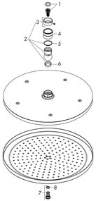 Palarie de dus, Hansgrohe, Croma 280 Air, auriu lucios